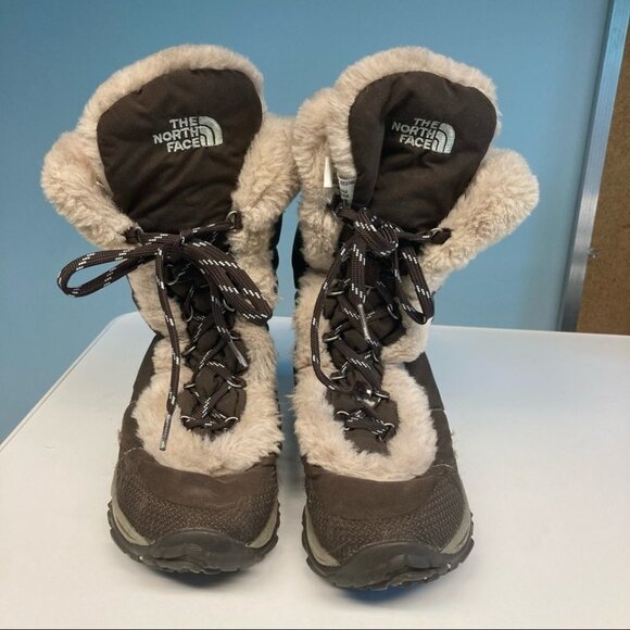 THE NORTH FACE  Sz 6 Down Lined Faux Fur Wintergrip Boots - Picture 3 of 15